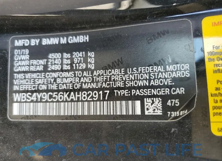WBS4Y9C56KAH82917# 12