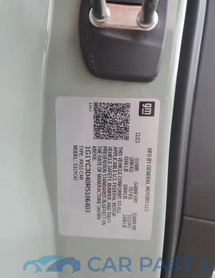1G1YC3D40R5106403# 12