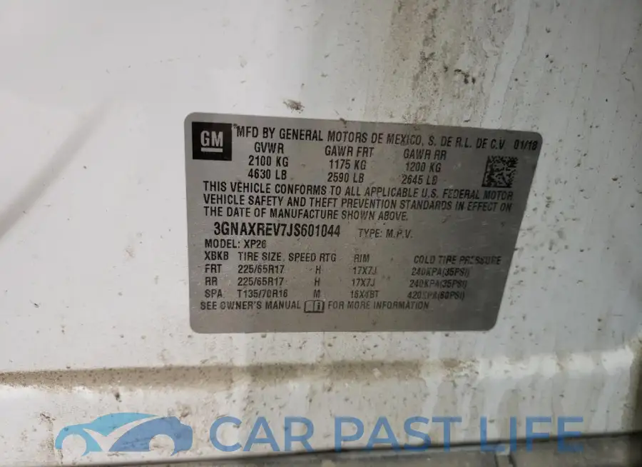 3GNAXREV7JS601044# 13