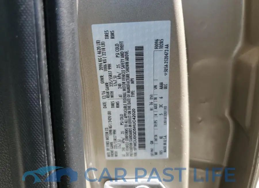 1FMCU0GD5HUC42020# 13
