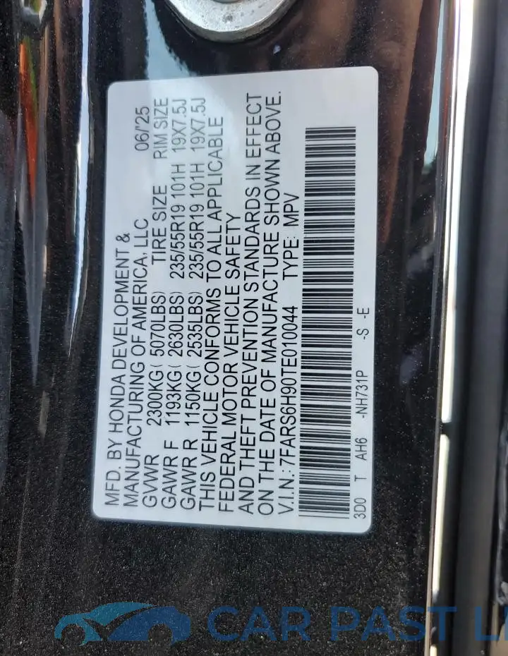 7FARS6H90TE010044# 13