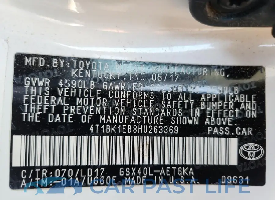 4T1BK1EB8HU263369# 13