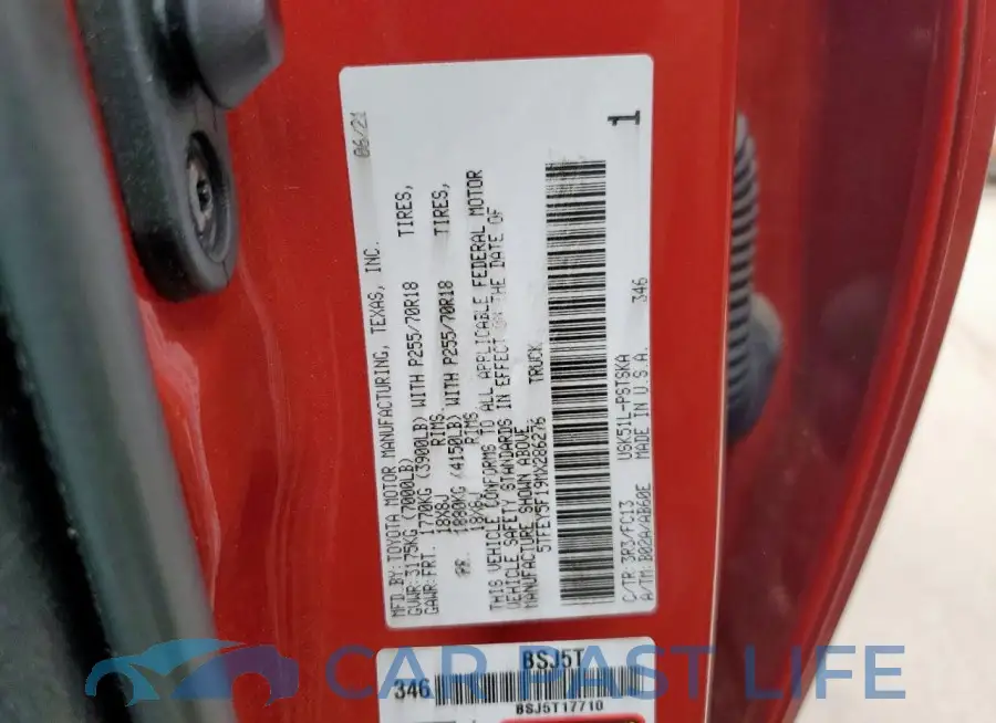 5TFEY5F19MX286276# 13