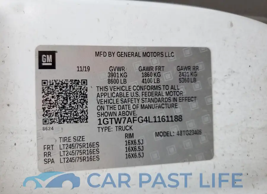 1GTW7AFG4L1161188# 13