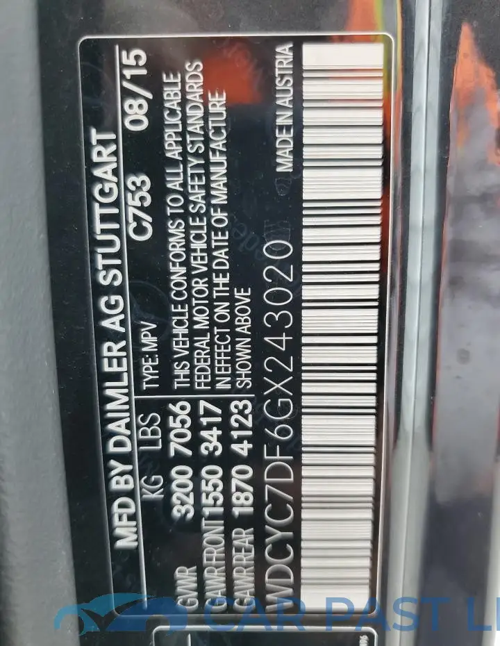 WDCYC7DF6GX243020# 13