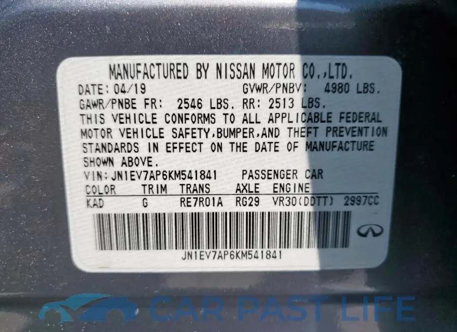 JN1EV7AP6KM541841# 13