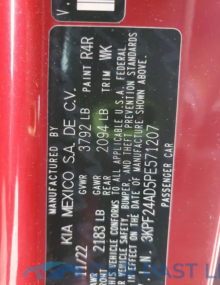 3KPF24AD5PE571207# 12