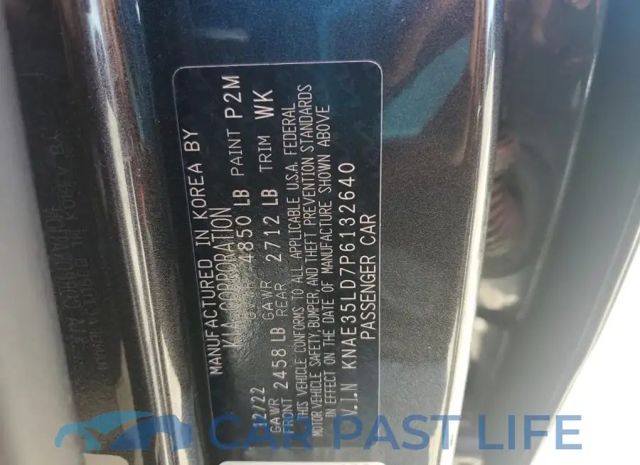 KNAE35LD7P6132640# 12