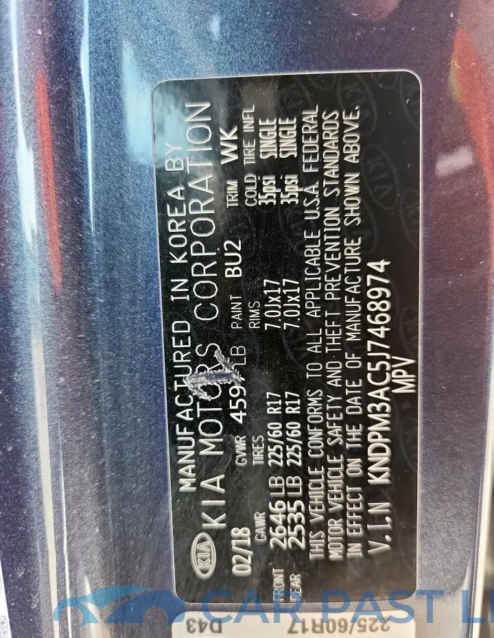 KNDPM3AC5J7468974# 13