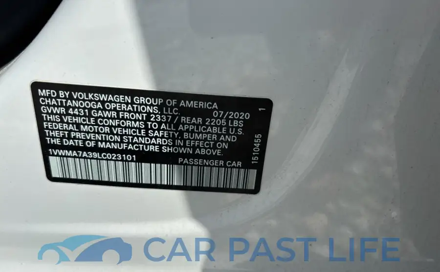 1VWMA7A39LC023101# 10