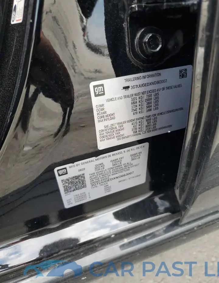 3GTUUGEDXNG663007# 12