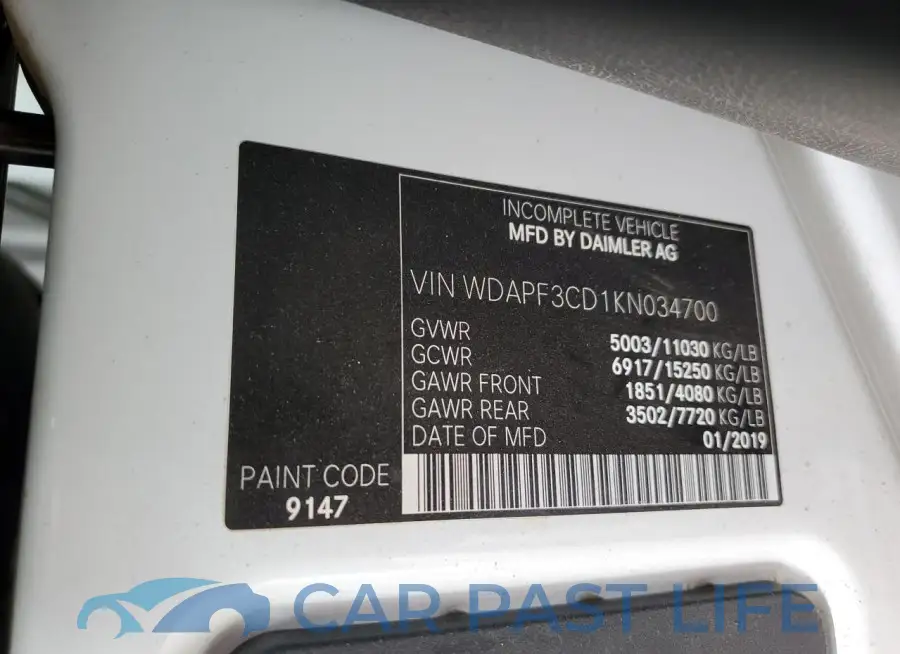 WDAPF3CD1KN034700# 12