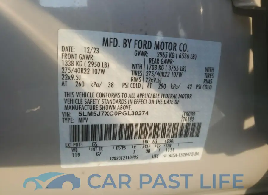 5LM5J7XC0PGL30274# 14