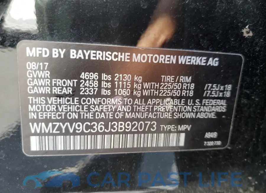 WMZYV9C36J3B92073# 12