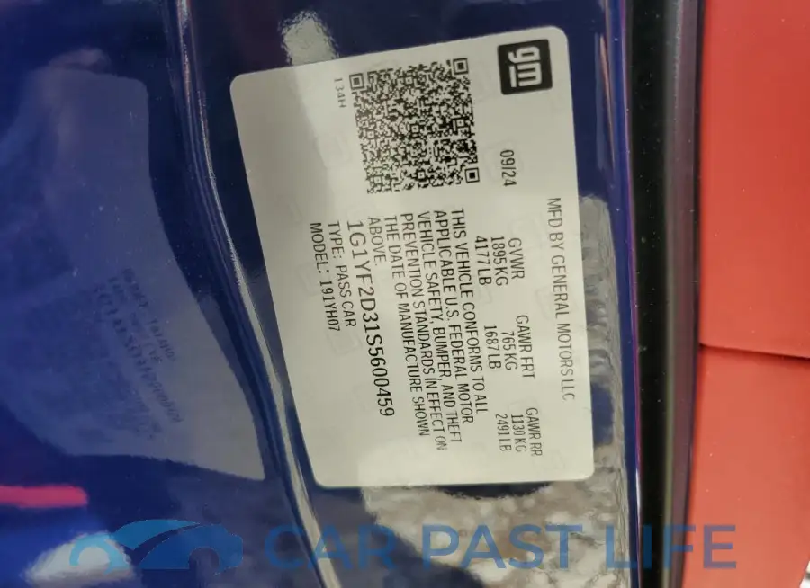 1G1YF2D31S5600459# 13