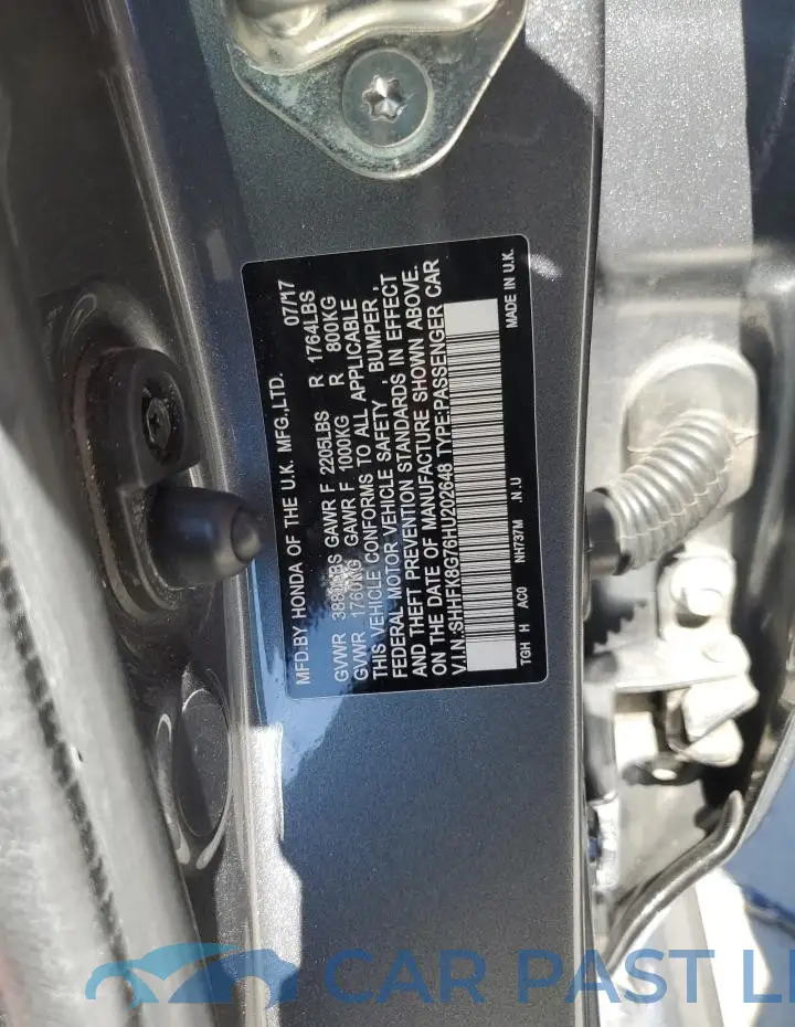 SHHFK8G76HU202648# 12