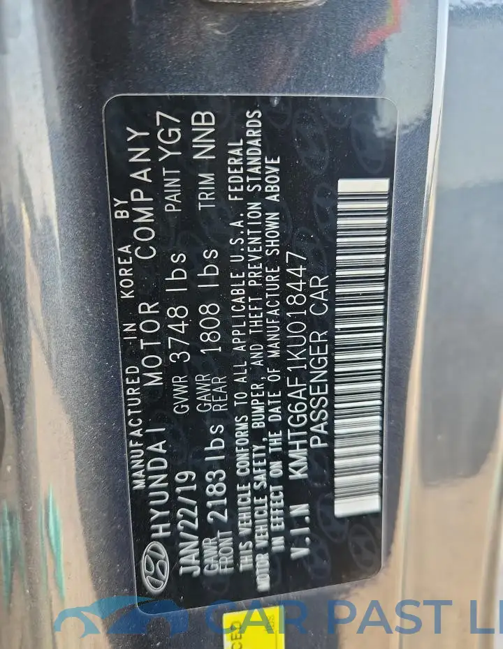 KMHTG6AF1KU018447# 12
