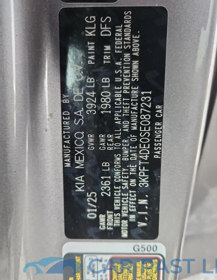 3KPFT4DE0SE087231# 13