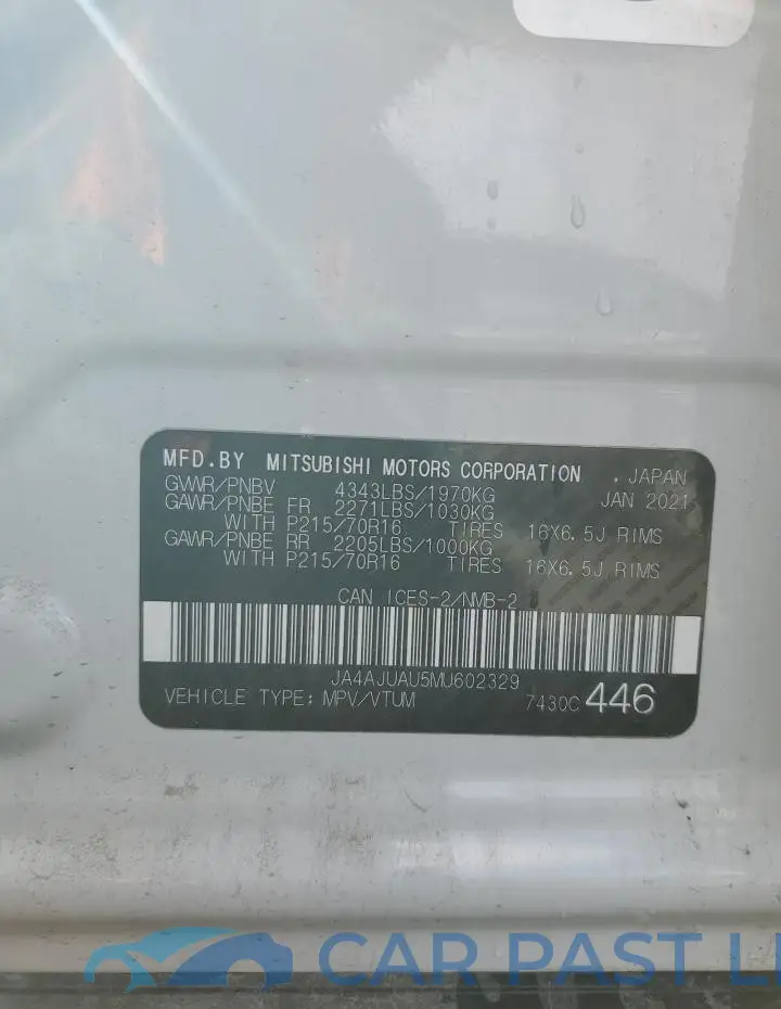 JA4AJUAU5MU602329# 14