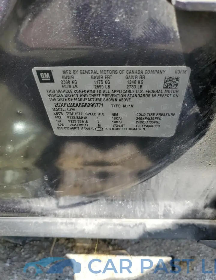 2GKFLUEK6G6290771# 12