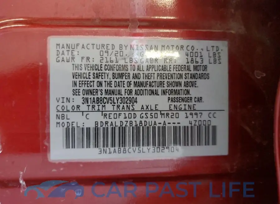 3N1AB8CV5LY302904# 12