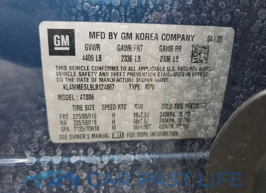 KL4MMESL9LB124667# 12