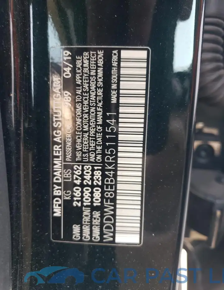 WDDWF8EB4KR511541# 13