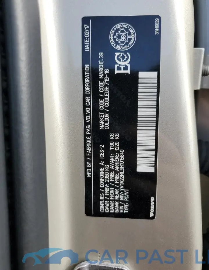 YV1A22ML9H1015840# 12