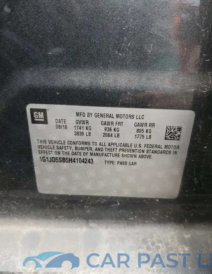 1G1JD5SB5H4104243# 13