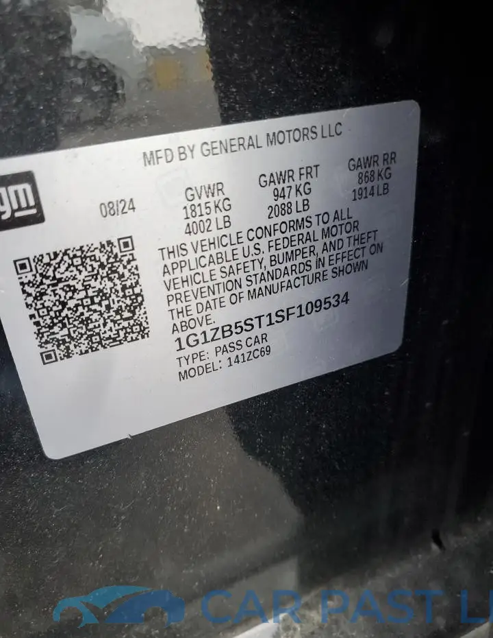 1G1ZB5ST1SF109534# 12