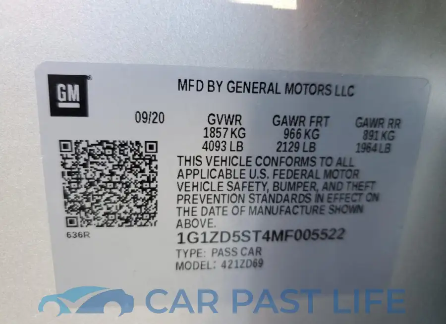 1G1ZD5ST4MF005522# 12