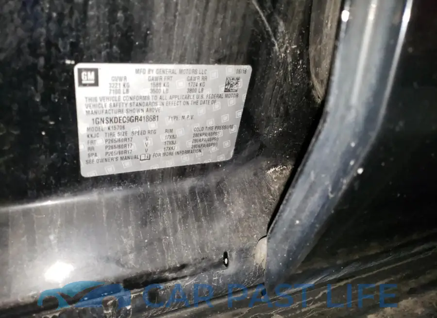 1GNSKDEC9GR418681# 13