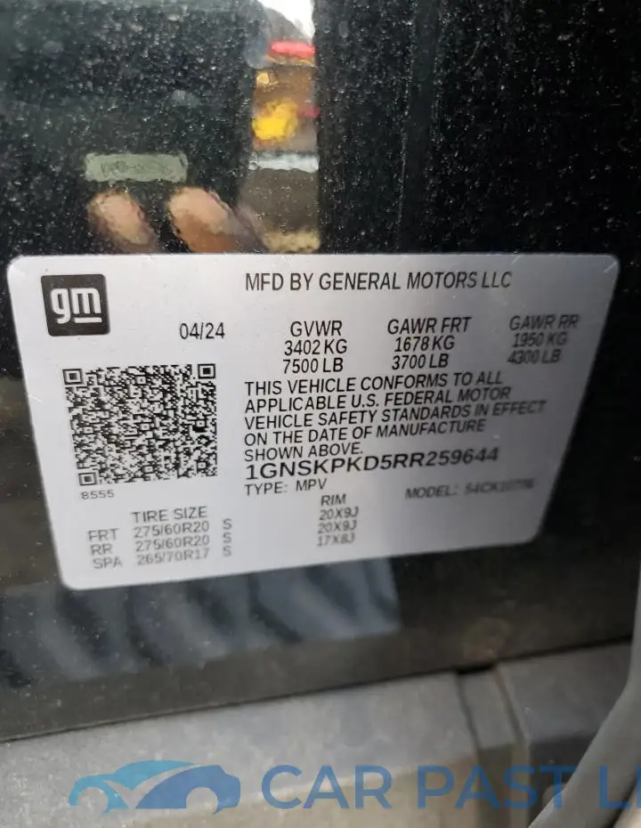 1GNSKPKD5RR259644# 13