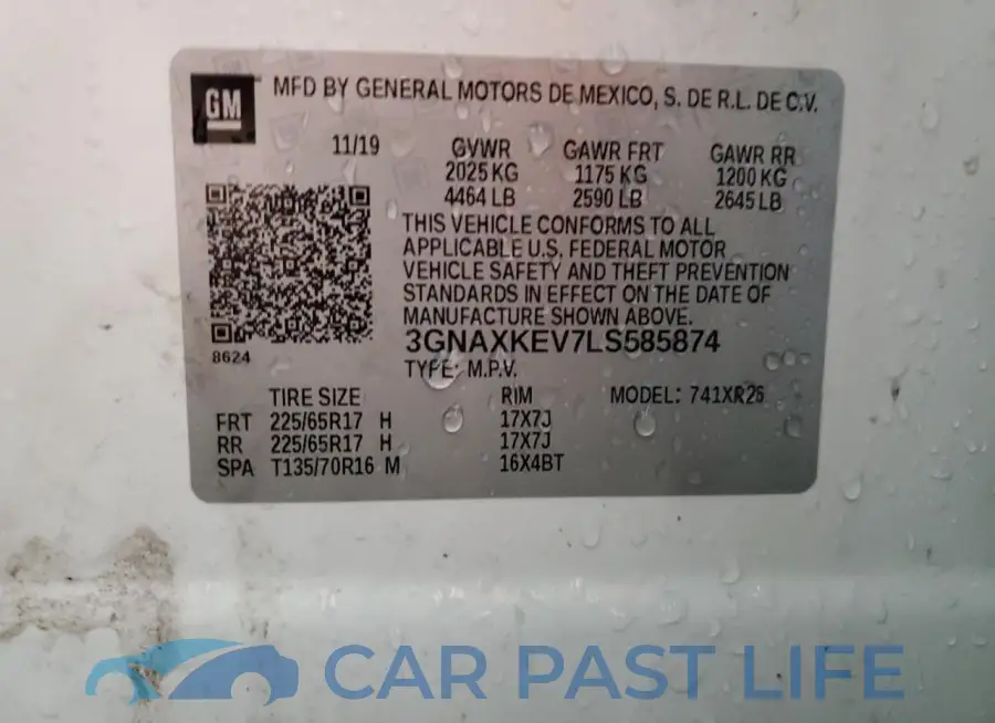 3GNAXKEV7LS585874# 13