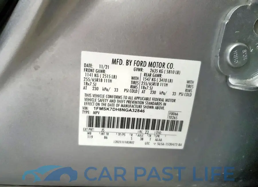 1FMSK7DH8NGA32846# 13