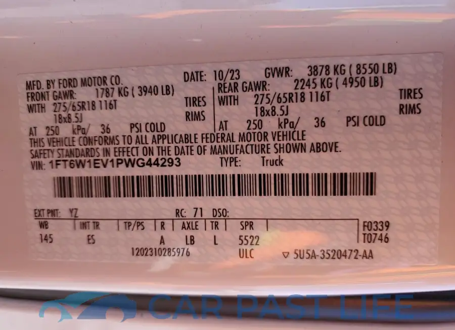 1FT6W1EV1PWG44293# 12