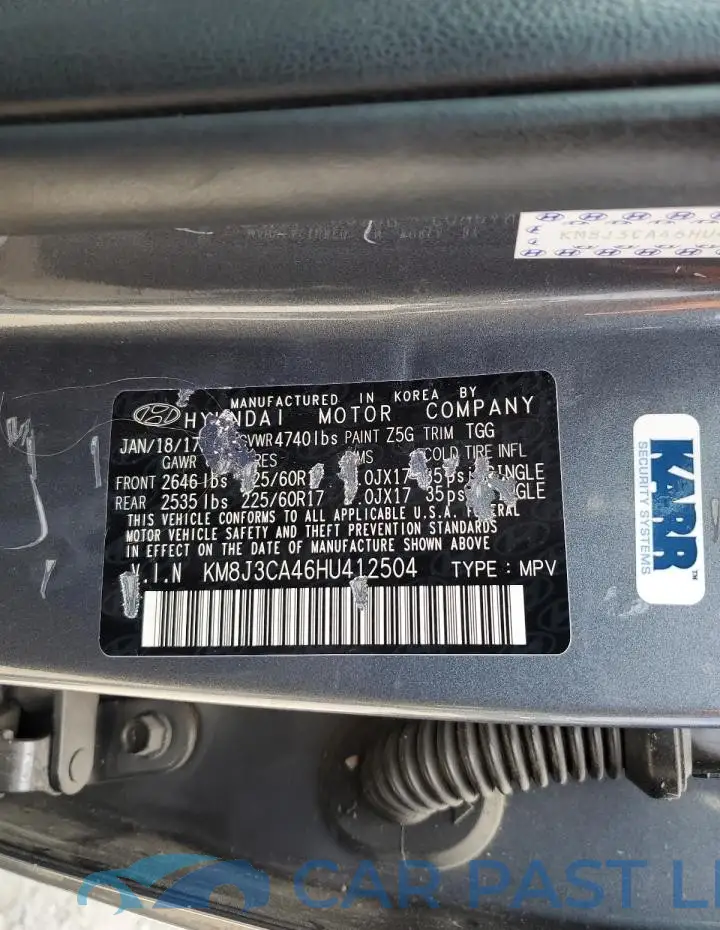 KM8J3CA46HU412504# 13