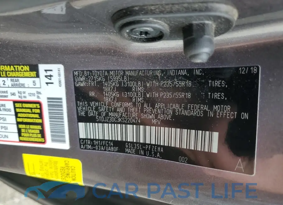 5TDJZ3DC3KS220474# 13