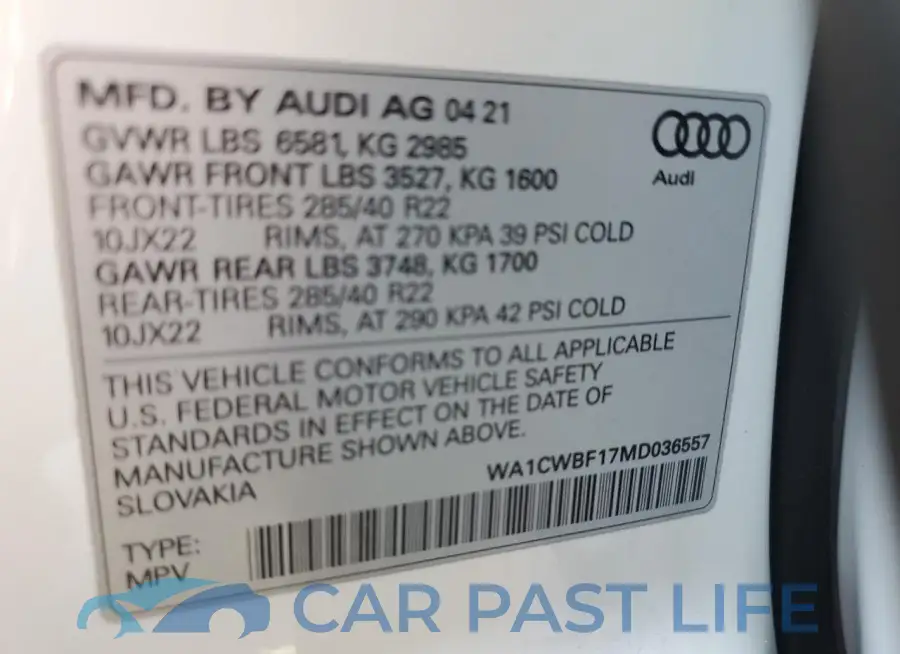 WA1CWBF17MD036557# 13