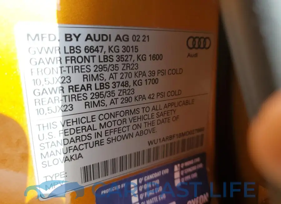 WU1ARBF18MD027860# 13