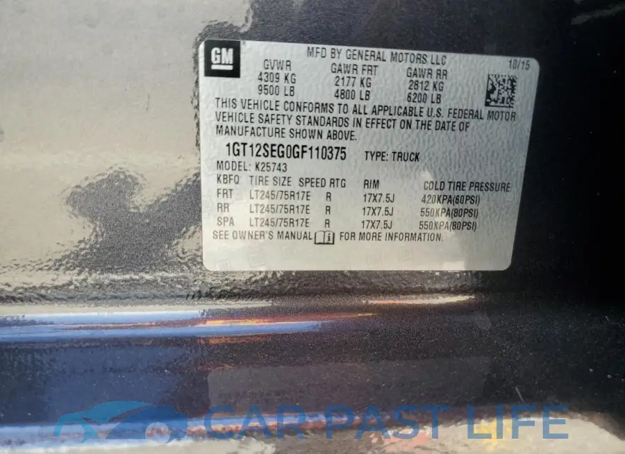 1GT12SEG0GF110375# 13