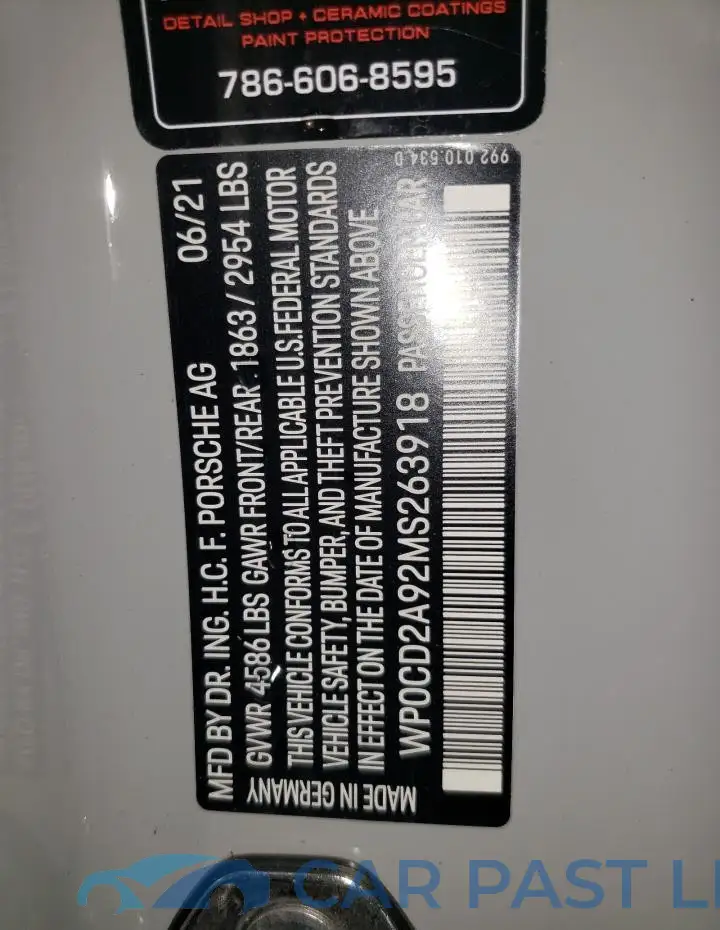 WP0CD2A92MS263918# 13