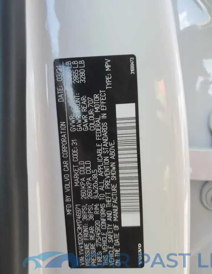 YV4102CK3M1746971# 13