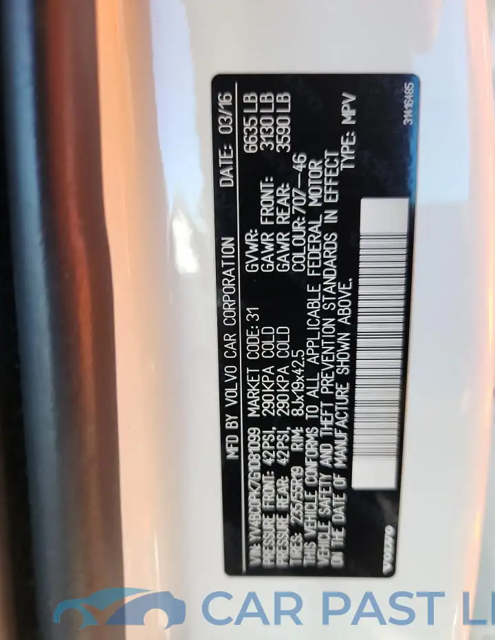 YV4BC0PK7G1081099# 13