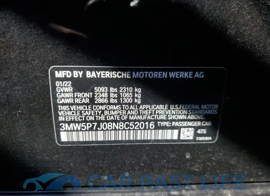 3MW5P7J08N8C52016# 12