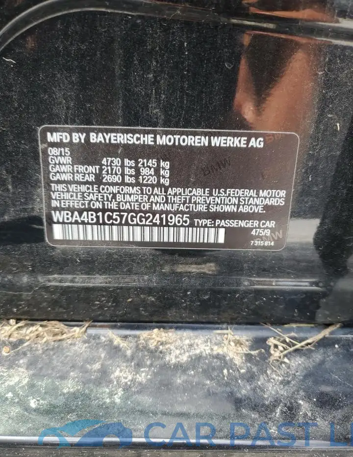 WBA4B1C57GG241965# 13