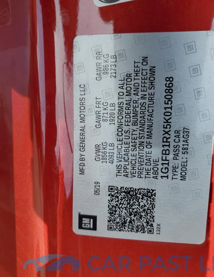 1G1FB1RX5K0150868# 12