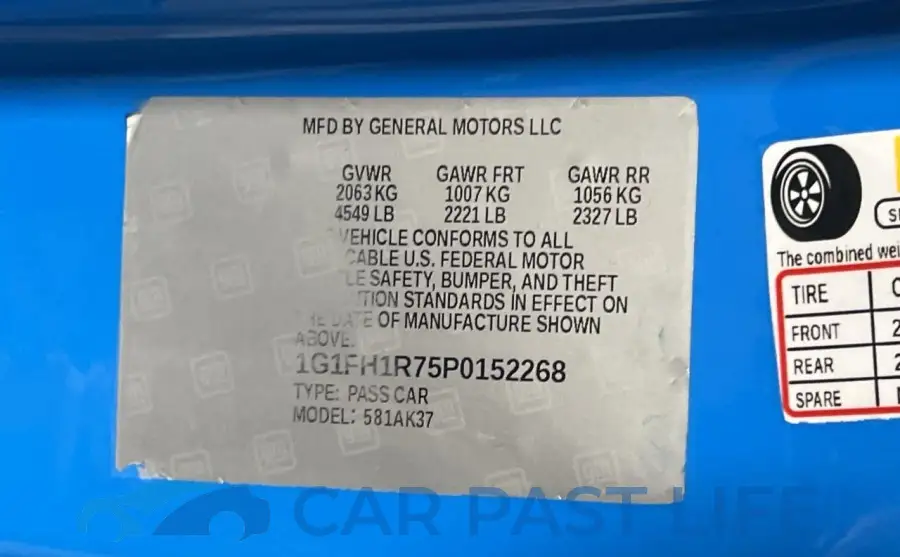 1G1FH1R75P0152268# 10