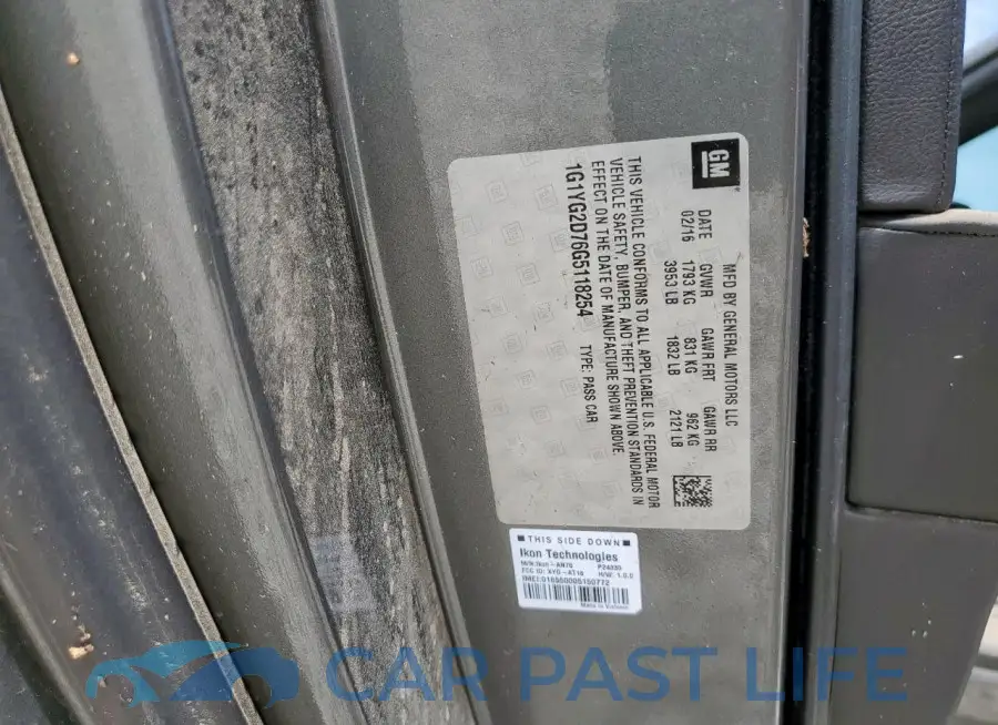 1G1YG2D76G5118254# 12