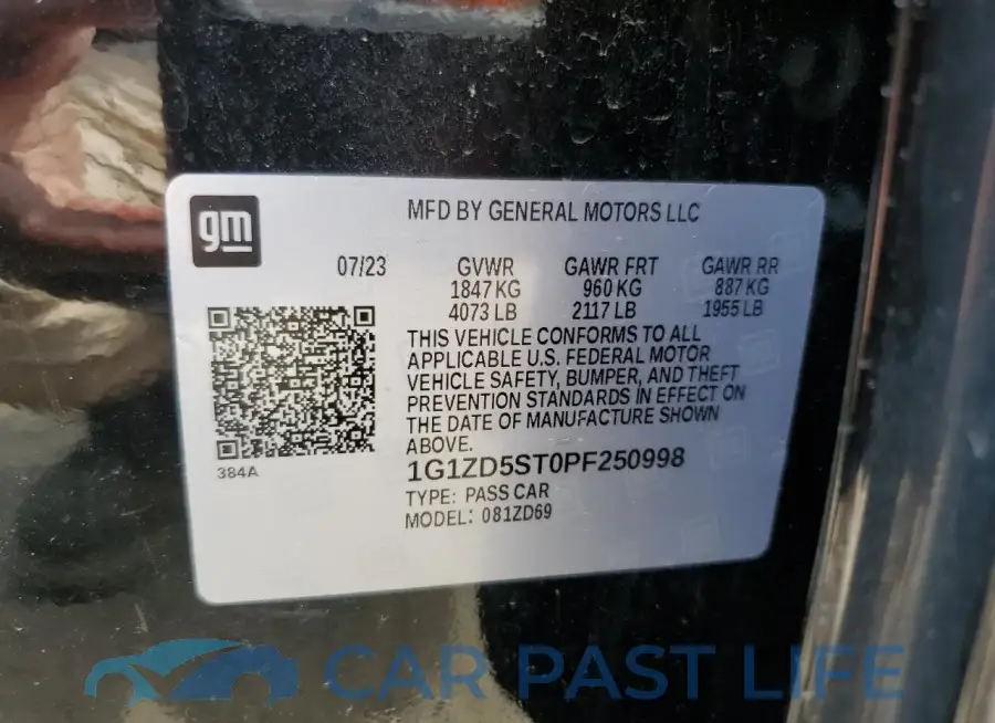 1G1ZD5ST0PF250998# 12